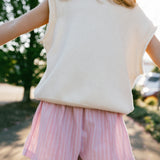 Striped Shorts- Pink