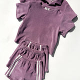 Racer Terry Shorts- Mulberry