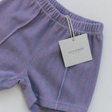 Striped Terry Shorts- Lavender