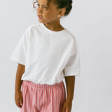 Striped Terry Shorts- Pink