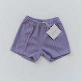 Striped Terry Shorts- Lavender