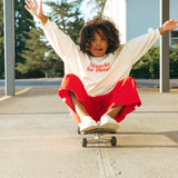 Graphic Crewneck- Snacks For Dinner- Red