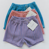 Striped Terry Shorts- Lavender