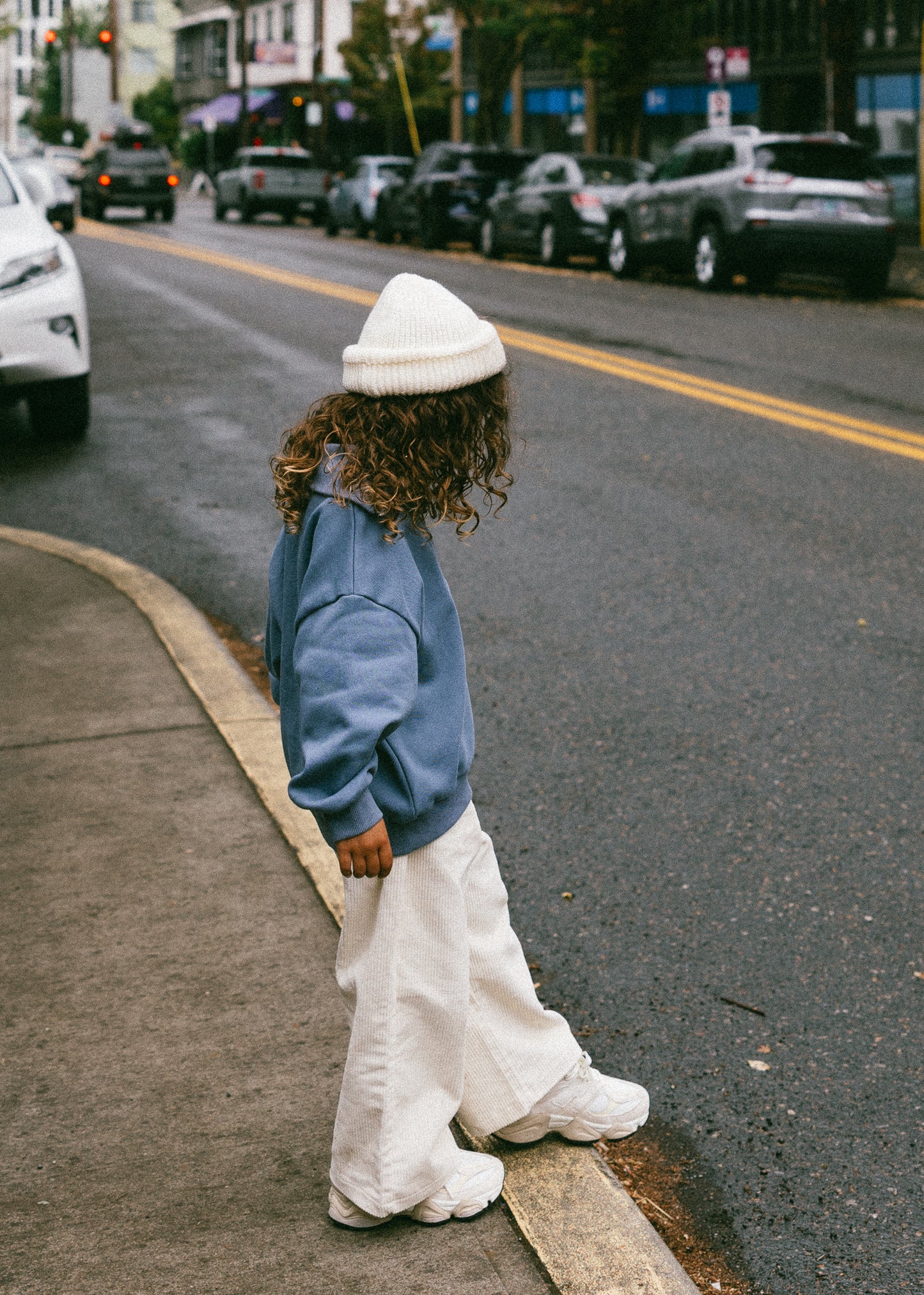 Half Zip Sweater- Blue