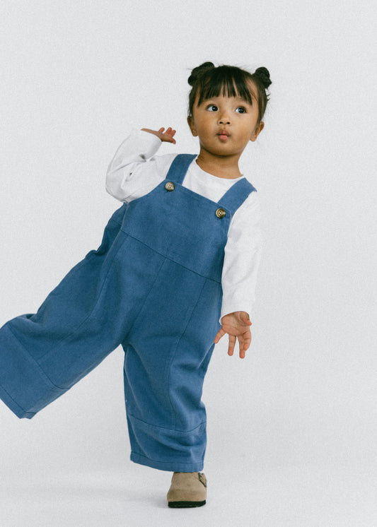 Oversized Overalls- Blue