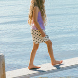 Retro Twill Shorts- Polka Dot- Black