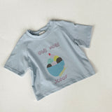 Graphic Tee- One More Scoop- Light Blue