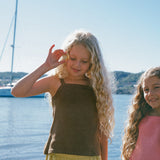Ribbed Tank- Brown