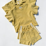 Racer Terry Shorts- Dandelion