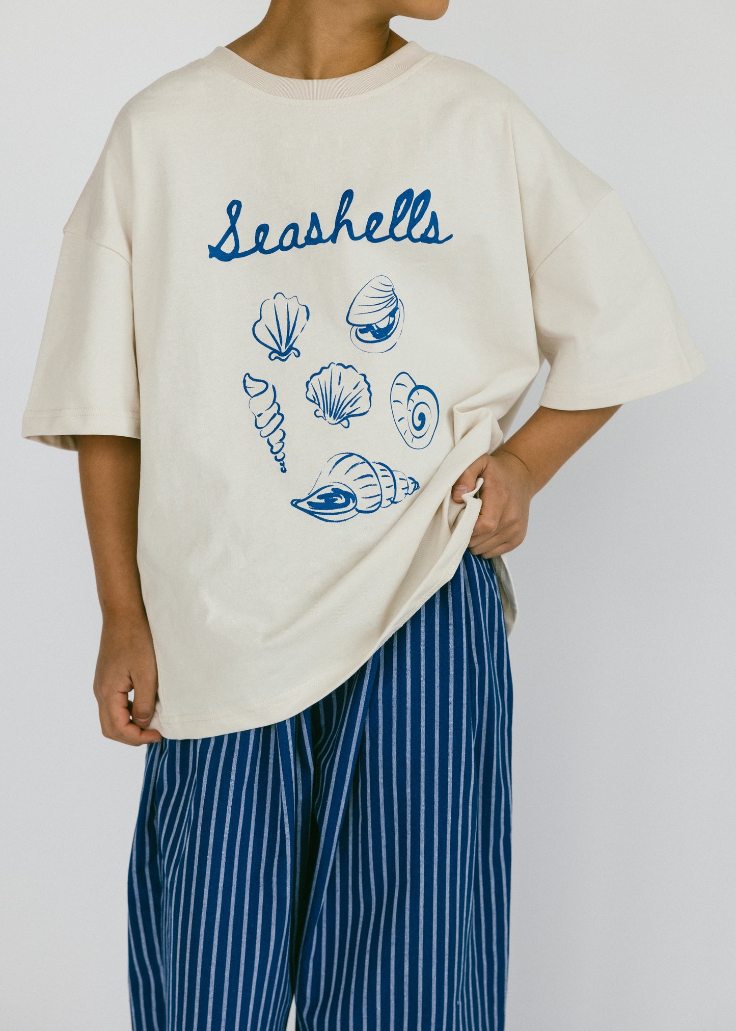 Oversized Graphic Tee- Seashells