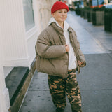 Puffer- Olive Check