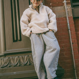 Sherpa Quarter Zip Pullover- Cream