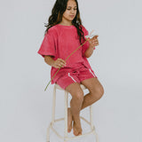 Terry Shirt- Raspberry