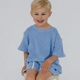 Terry Shirt- Blue Poppy