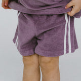Racer Terry Shorts- Mulberry