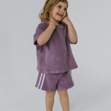 Racer Terry Shorts- Mulberry