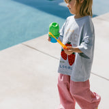 Oversized Graphic Tee- Fruit Market- Blue