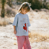 Oversized Graphic Tee- Fruit Market- Blue