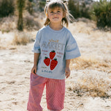 Oversized Graphic Tee- Fruit Market- Blue