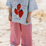 Oversized Graphic Tee- Fruit Market- Blue