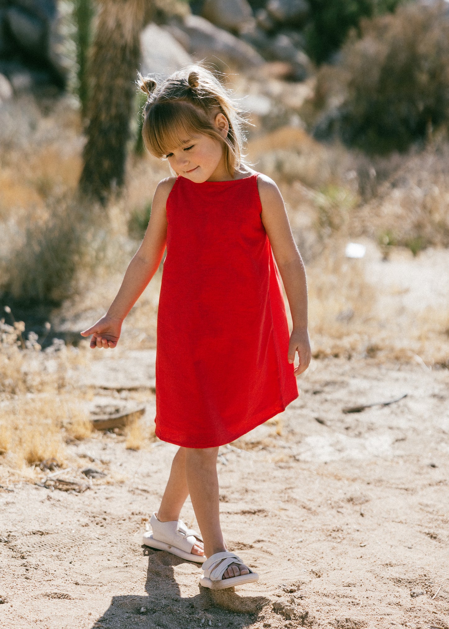 Tie Back Dress- Red