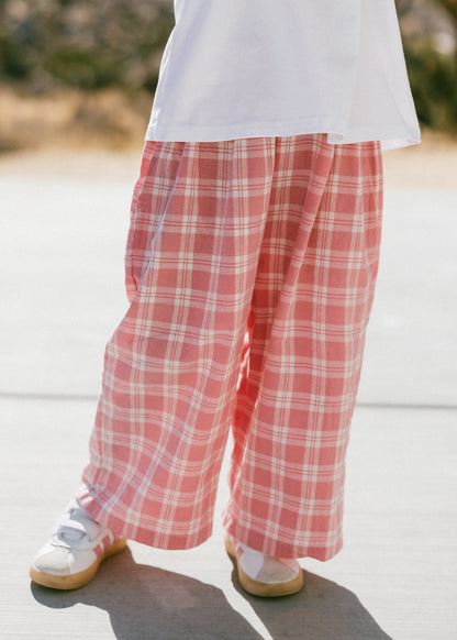 Plaid Pant- Pink