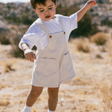 Shortalls- Speckled Cream