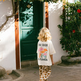 Pocket Graphic Tee- Flowers- Cream