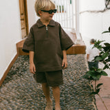 Cargo Wide Leg Shorts- Brown