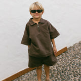 Cargo Wide Leg Shorts- Brown