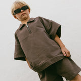 Cargo Wide Leg Shorts- Brown