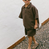 Cargo Zip Polo- Brown