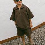 Cargo Wide Leg Shorts- Brown