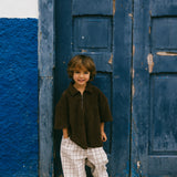 Terry Zip Polo- Chocolate