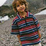 Vintage Stripe Zip Polo