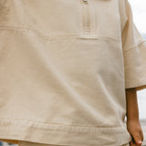 Cargo Zip Polo- Cream