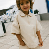 Cargo Zip Polo- Cream