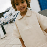 Cargo Zip Polo- Cream