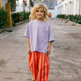 Pocket Graphic Tee- Flowers- Lavender