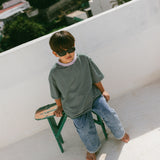 Mini Stripe Tee- Watermelon