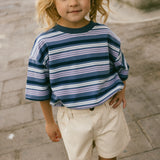 Wide Leg Denim Shorts- Cream