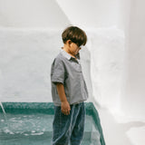 Boxy Button Up- Blue