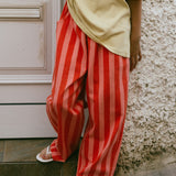 Retro Twill Pants- Peachy Keen