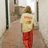 Pocket Graphic Tee- Fruit- Vintage Yellow