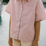 Boxy Button Up- Pink