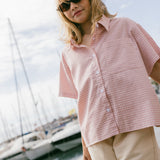 Boxy Button Up- Pink