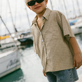 Boxy Button Up- Olive Green