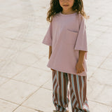 Pocket Graphic Tee- Melon- Dusty Pink