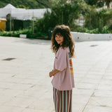 Pocket Graphic Tee- Melon- Dusty Pink