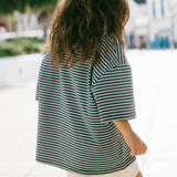 Mini Stripe Tee- Watermelon